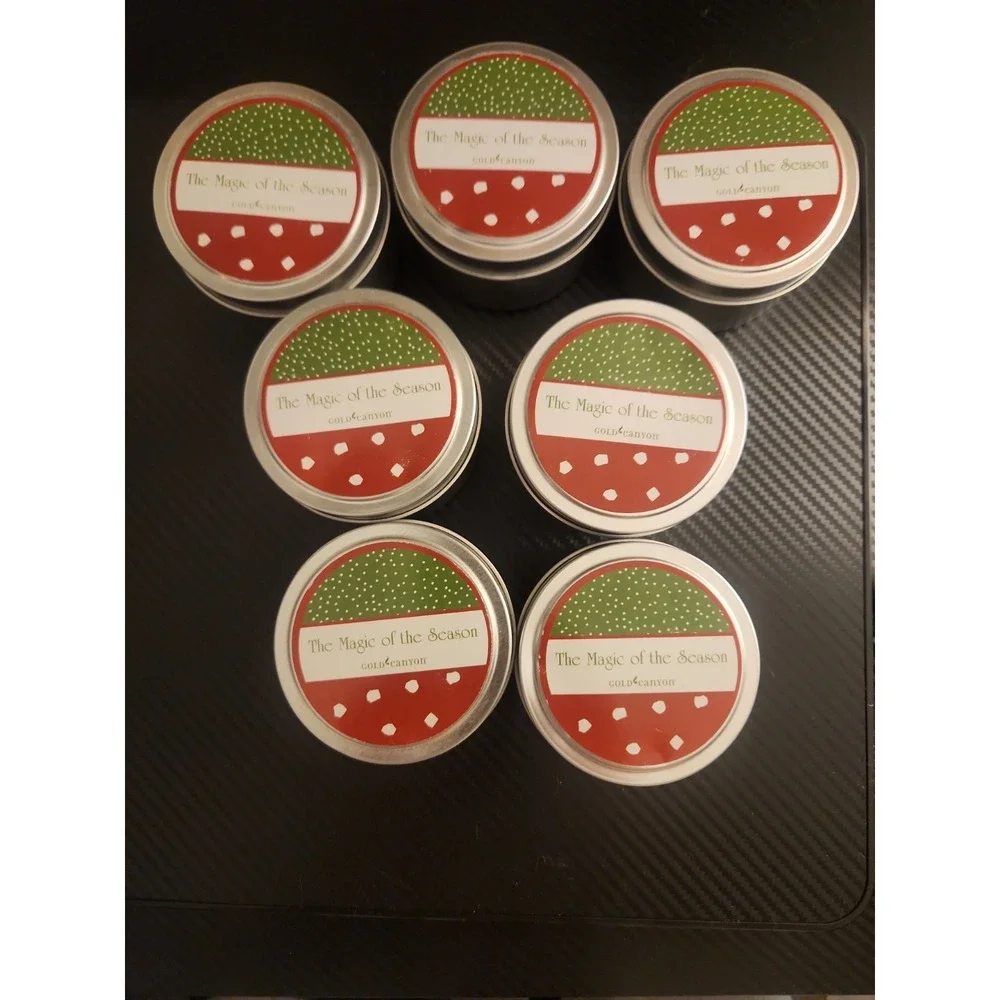 Gold Canyon Candles Christmas Scents Variety Pack Lot Of 7, 4Oz Tins OOP